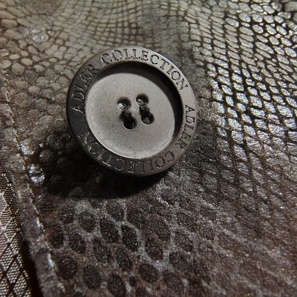 Adler Collection Leather Blazer Faux Snakeskin Print Women's Medium Indie Sleaze - Picture 10 of 11